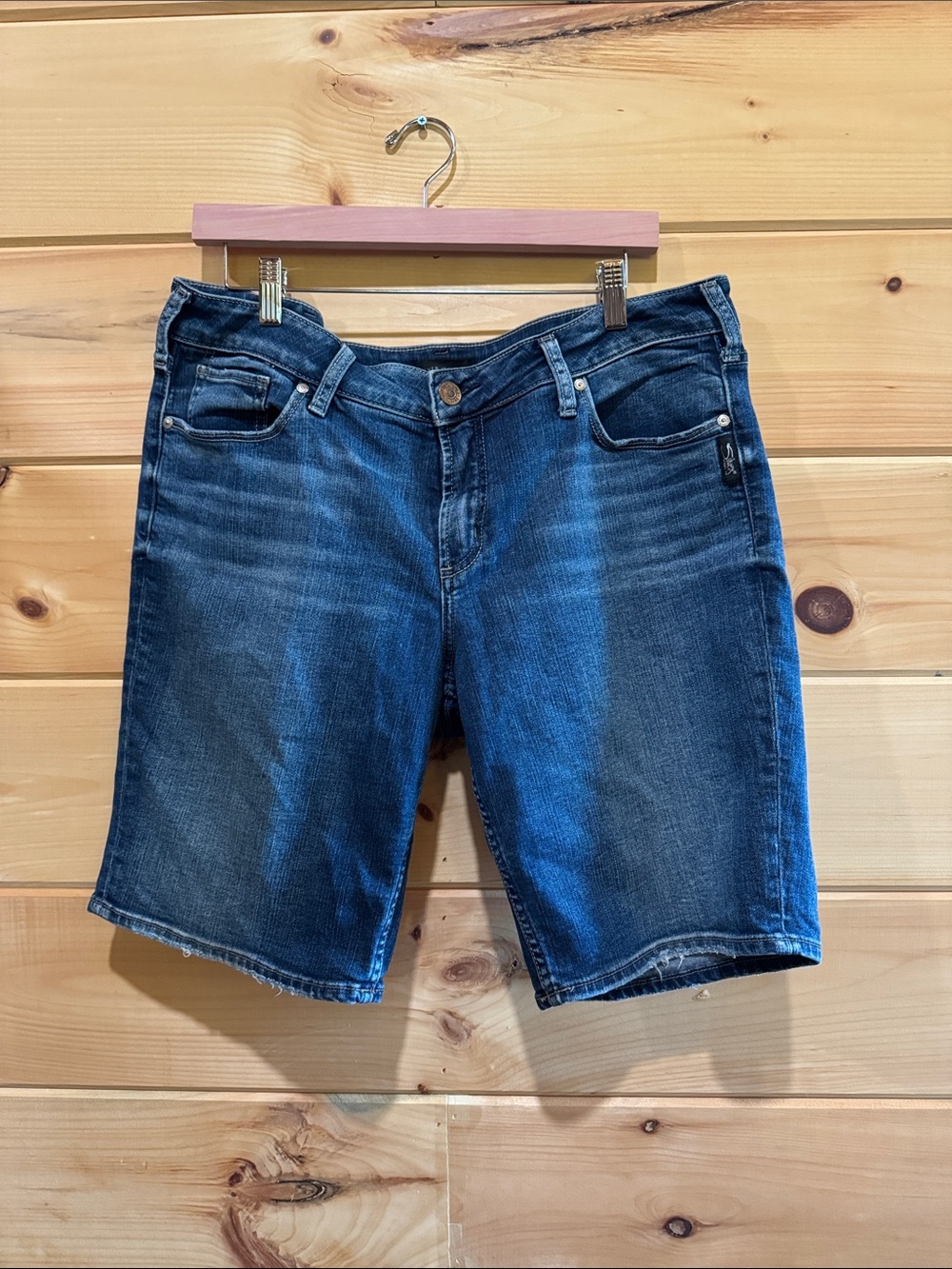 Silver Jeans Dark Blue Denim Bermuda Shorts